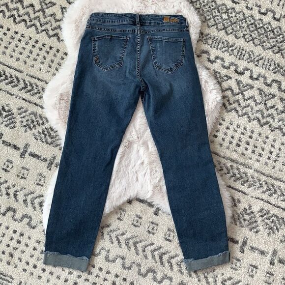 Kut from the Kloth High Rise Distressed Skinny Crop Jeans Size 8 - Picture 3 of 12